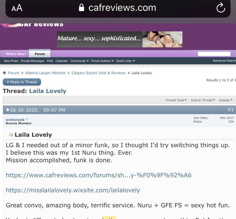 LAILA LOVELY Dec26-28 JUICY BOOTY Great Reviews